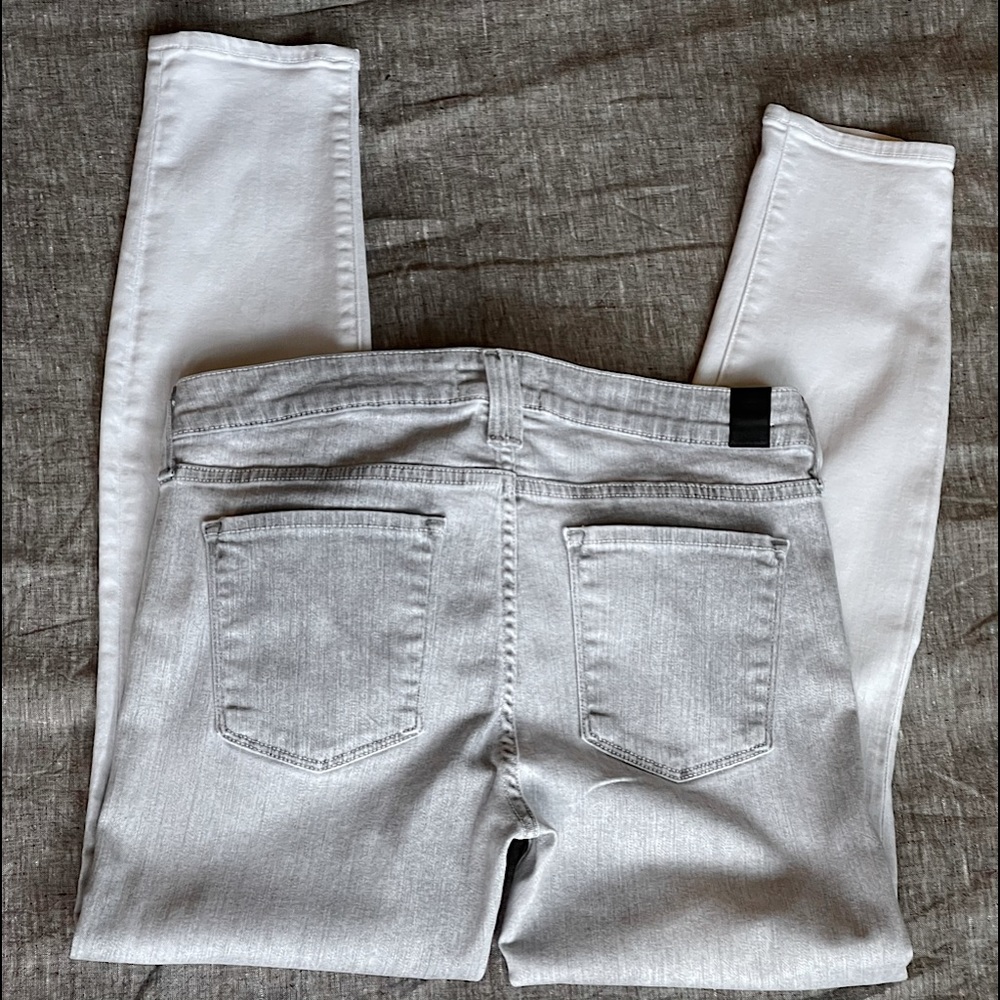 Vince White Gray Ombré Ankle Skinny Jeans